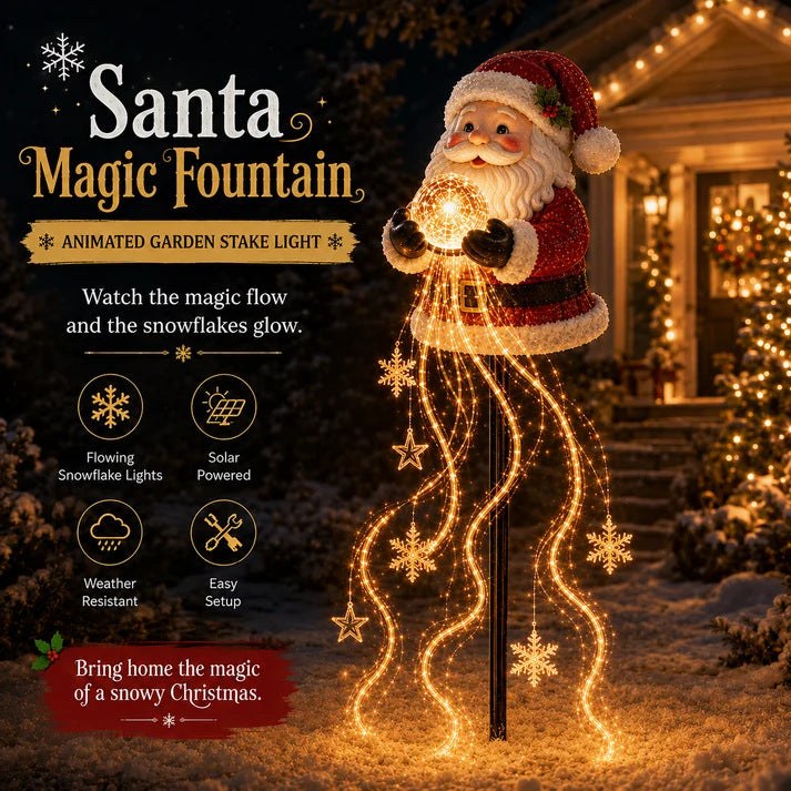 🎄49% OFF🎄 Snowman Magic Fountai-Flowing Snowflake LED Christmas Garden Light❄️