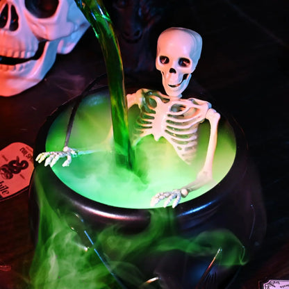 Witch Cauldron with LED Light & Fog Mist Maker