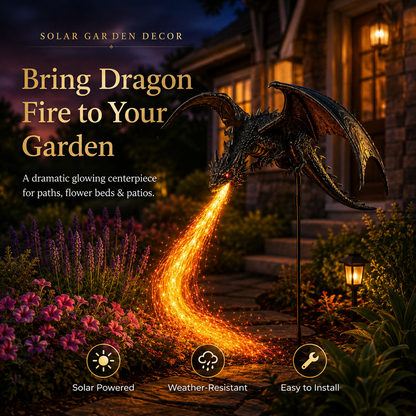 🔥 Fire-Breathing Dragon Solar Garden Light – Epic Fantasy Outdoor Decor
