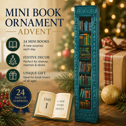 ✨Last Day Promotion 70% OFF 💥 Mini Book Ornament Advent📚 25-Day Mini Book Advent Calendar