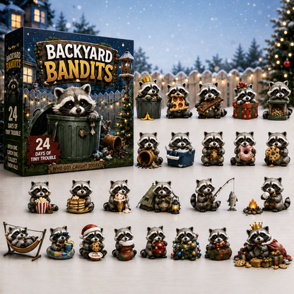 🔥Last Day 50% OFF🦝 Backyard Bandits Advent Calendar – 24 Days of Tiny Trouble