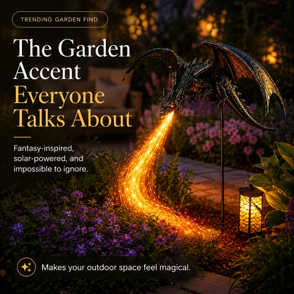 🔥 Fire-Breathing Dragon Solar Garden Light – Epic Fantasy Outdoor Decor