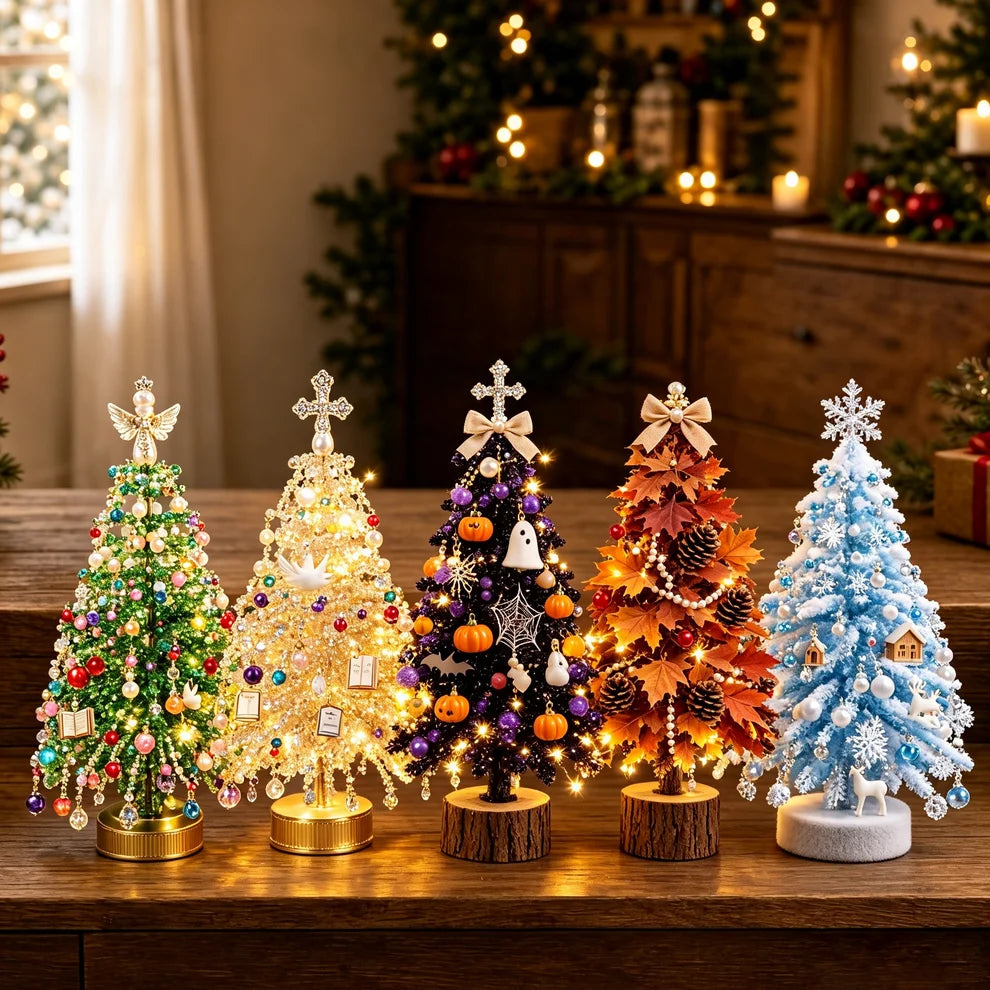🎄DIY Beaded Christmas Tree Kit – 🎅Create Your Own Sparkling Holiday Decoration