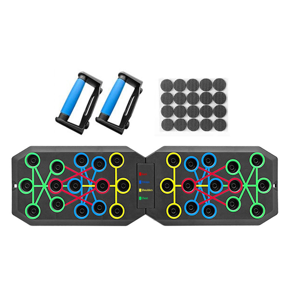 Color-Coded Foldable Push-Up Board for Targeted Home Workout