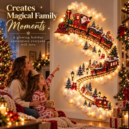 🚂 Santa’s Christmas Express – Magical LED Train Wall Light 🎄✨