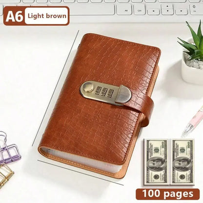 Lockable Cash Savings Album – 100 Pockets for Bills & Money Organization