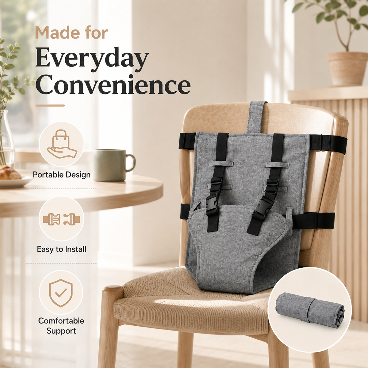 Portable Baby Seat Harness for Dining Chairs