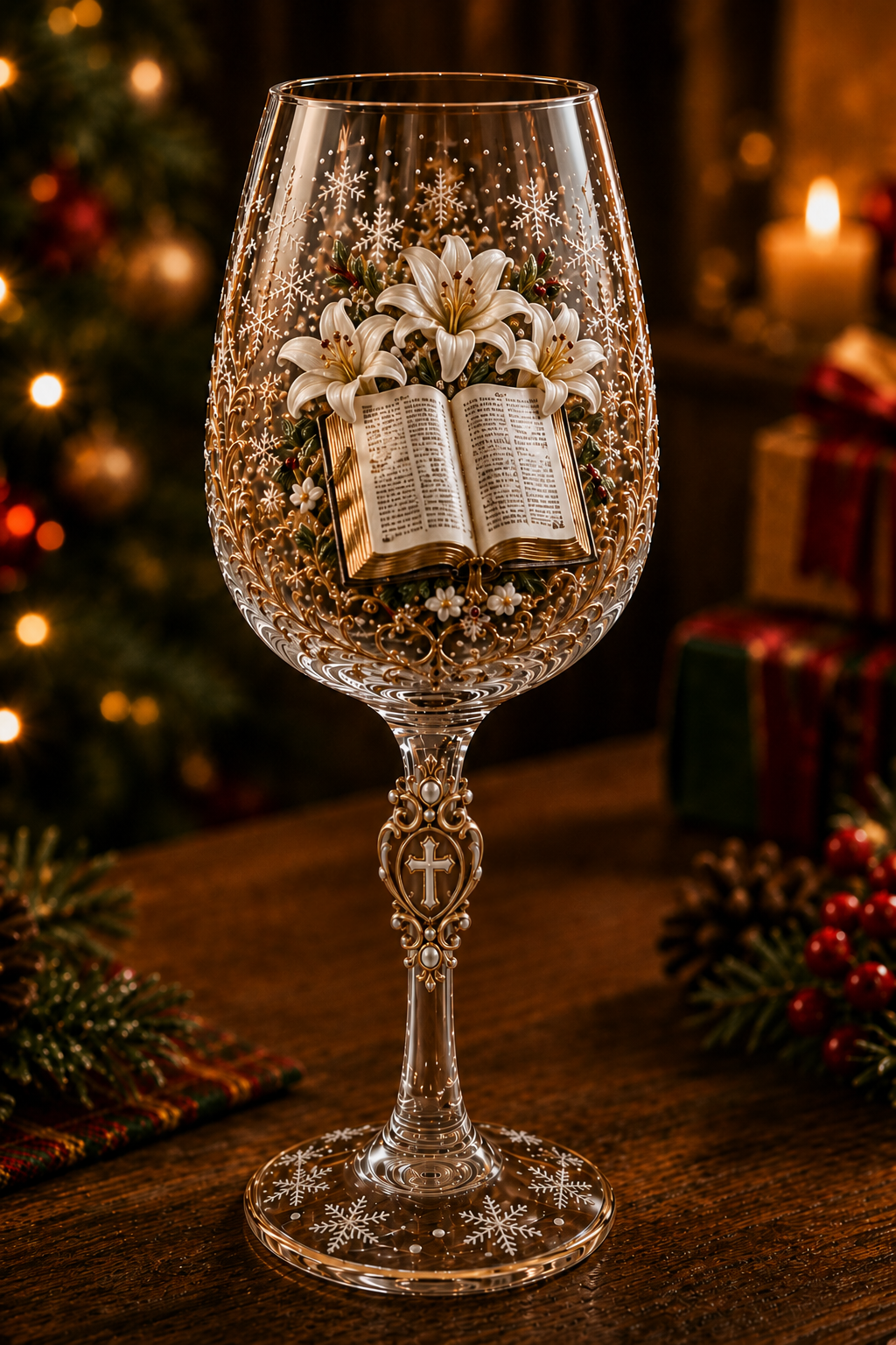 🔥Last Day 50% OFF✝️Faith & Grace 3D Christian Wine Glass Set – Meaningful Faith Gift✨🎁