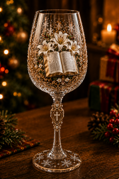 🔥Last Day 50% OFF✝️Faith & Grace 3D Christian Wine Glass Set – Meaningful Faith Gift✨🎁