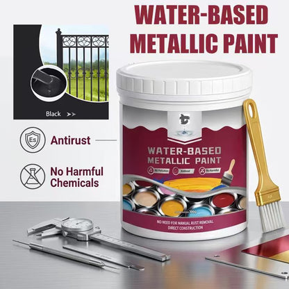 🛡️ Water-Based Rust Converter & Metallic Paint – Stop Rust. Restore Metal.