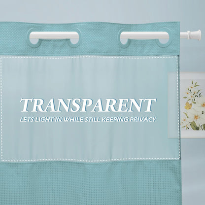 No Hook Shower Curtain with Snap in Liner