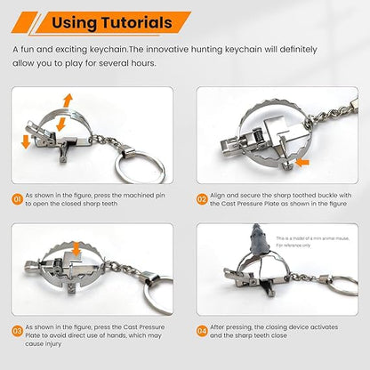 🔥 Limited-Time Sale🔑MINI Bear Trap Keychain - That Works Fun Trick Mouse Trap