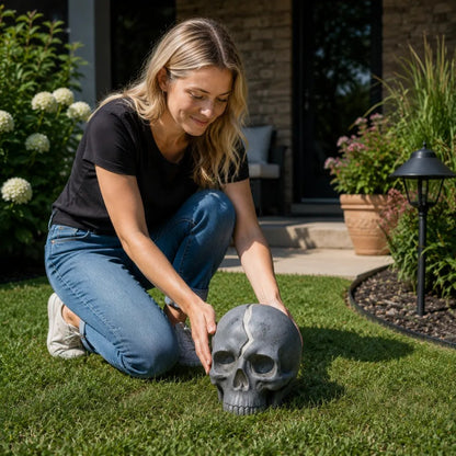 🔥Early Halloween Hot Sale 49% OFF💀 Cracked Skull Solar Garden Light
