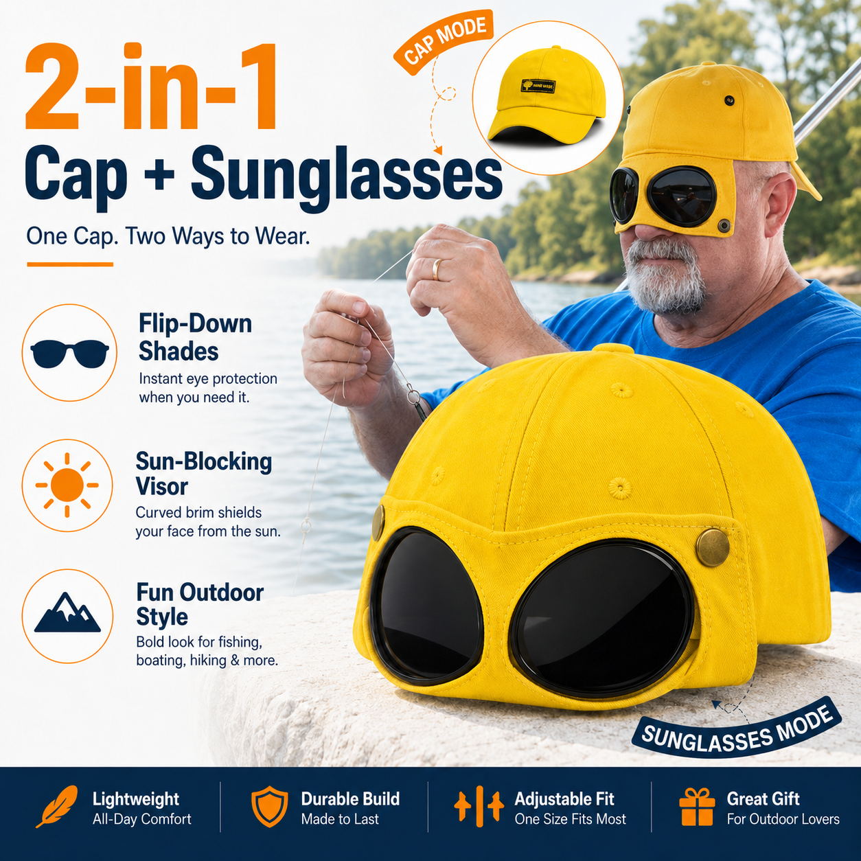 🔥Last Day 50% OFF 🧢🕶 Glasses-Friendly Baseball Cap - 100% Cotton