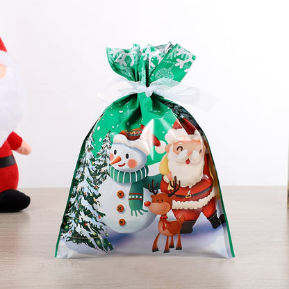 🎄Novas Sacolas de Presente com Cordão de Natal🎁