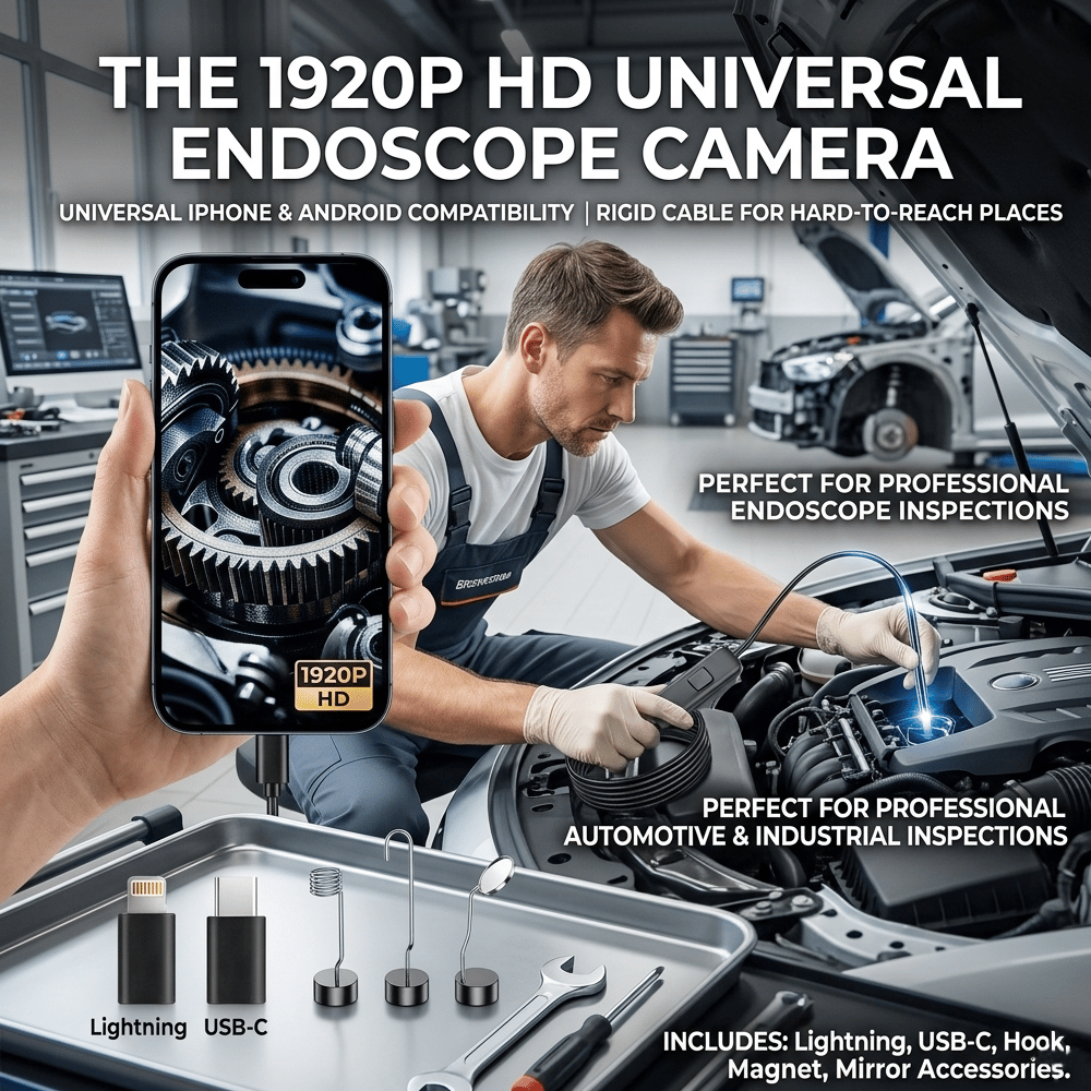 🛠️🔥55% OFF｜1920P HD Digital Endoscope Camera, Essential Auto Repair Inspection Tool