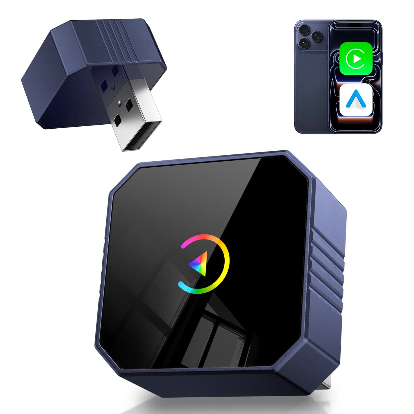🔥Last Day 50% OFF🔥 Wireless CarPlay & Android Auto Adapter Dongle, Wired to Wi-Fi Conversion for 2016+ Factory CarPlay Cars