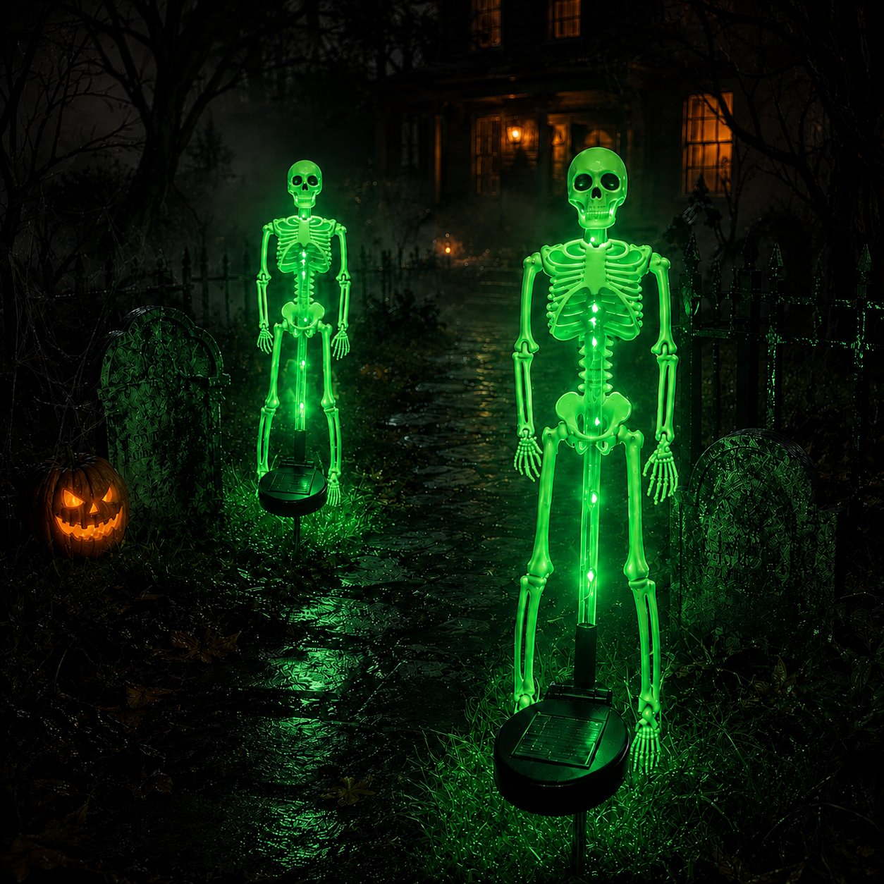 Solar LED Skeleton Yard Stake – Halloween Outdoor Garden Decor