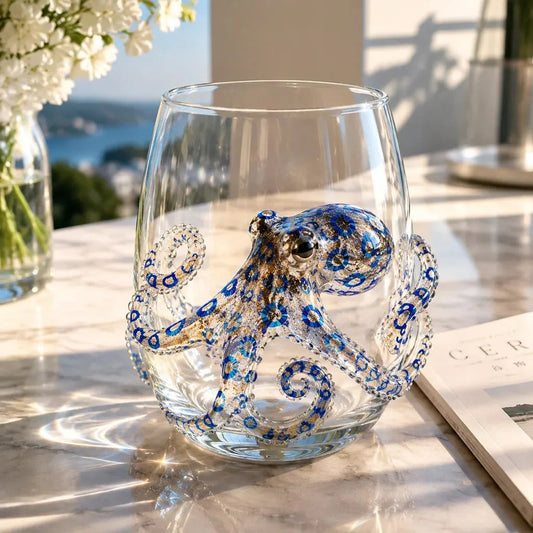 ⏰Last day Promotion 🔥-🎁The Perfect Beach House Gift🌊3D Ocean Animal Artisan Glassware Collection