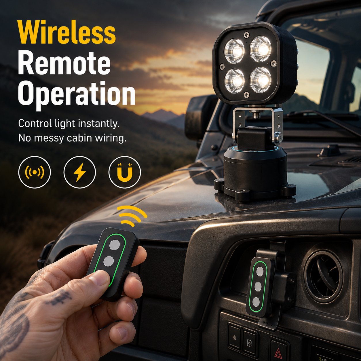 🏕️ 360° Magnetic LED Pod Lights – Portable Wireless Lighting For Camping, Home & Emergencies