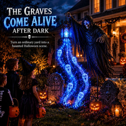 🔥 51% OFF Today Only – 🎃 Animated Headless Horseman Halloween Garden Light | Spooky Outdoor Yard Decoration 💀