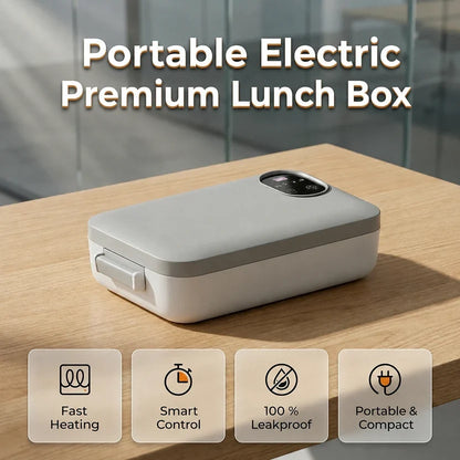 🍱 Self-Heating Electric Lunch Box – 1L Rechargeable Food Warmer, Leak-Proof & Portable