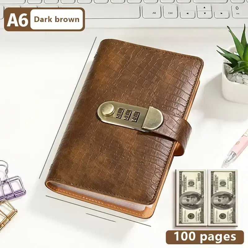 Lockable Cash Savings Album – 100 Pockets for Bills & Money Organization