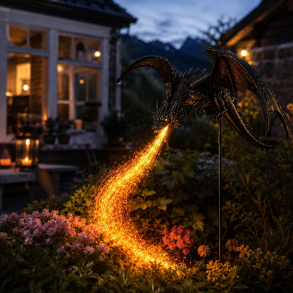 🔥 Fire-Breathing Dragon Solar Garden Light – Epic Fantasy Outdoor Decor
