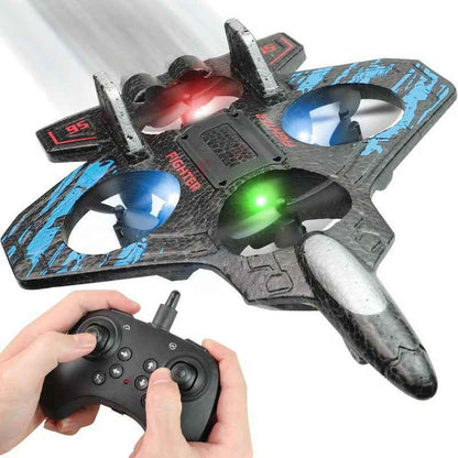 ✈️ 360° Stunt RC Drone Fighter: Flip, Glow & Fly Anywhere