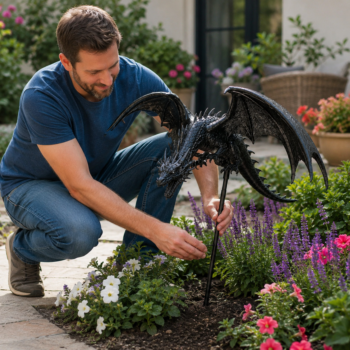 🔥 Fire-Breathing Dragon Solar Garden Light – Epic Fantasy Outdoor Decor