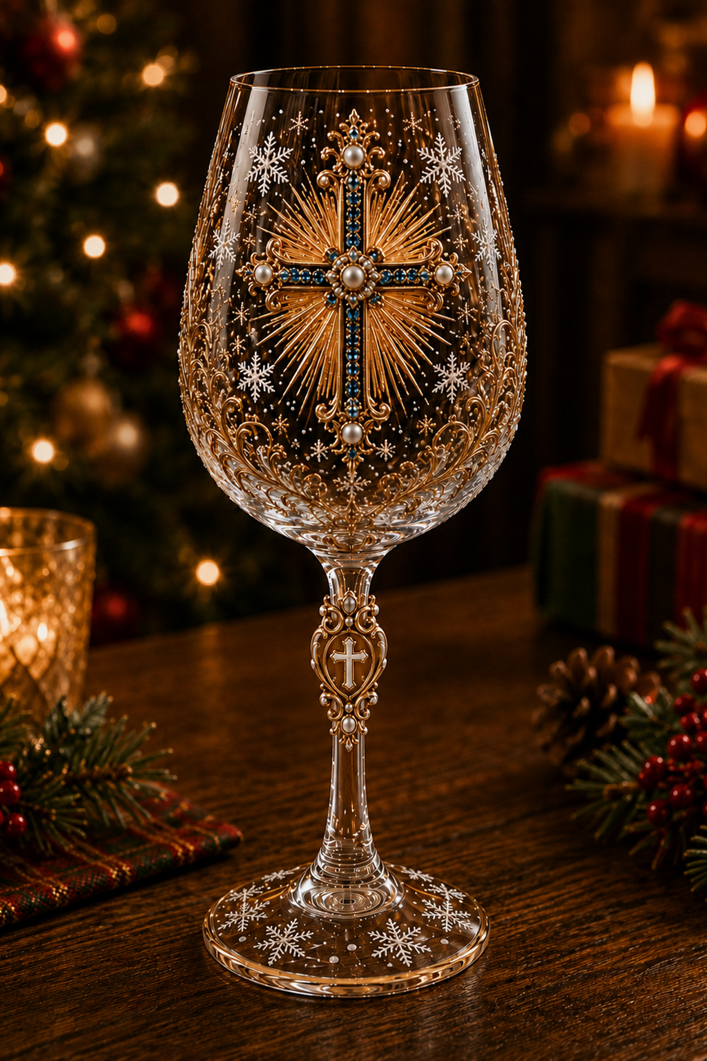 🔥Last Day 50% OFF✝️Faith & Grace 3D Christian Wine Glass Set – Meaningful Faith Gift✨🎁