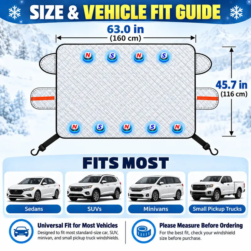 Magnetic Windshield Snow & Frost Cover❄️