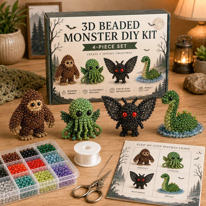 Halloween 3D Beaded Skull Decoration Kit