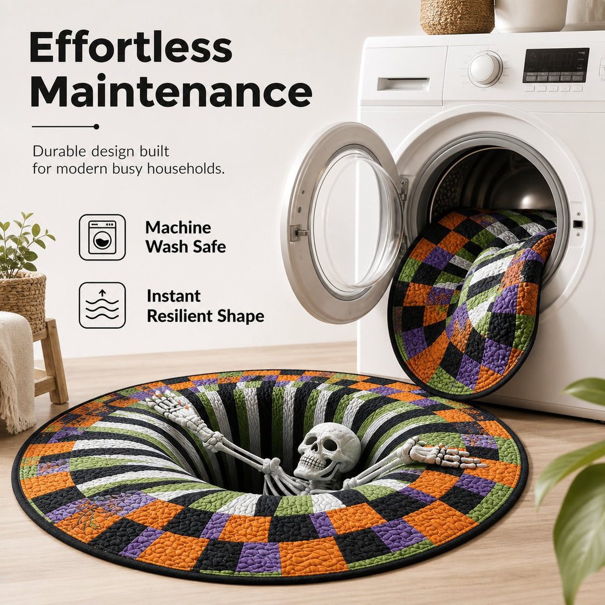 🔥Last Day 50% OFF🔥Spooky 3D Halloween Illusion Rug 🎃🕷️