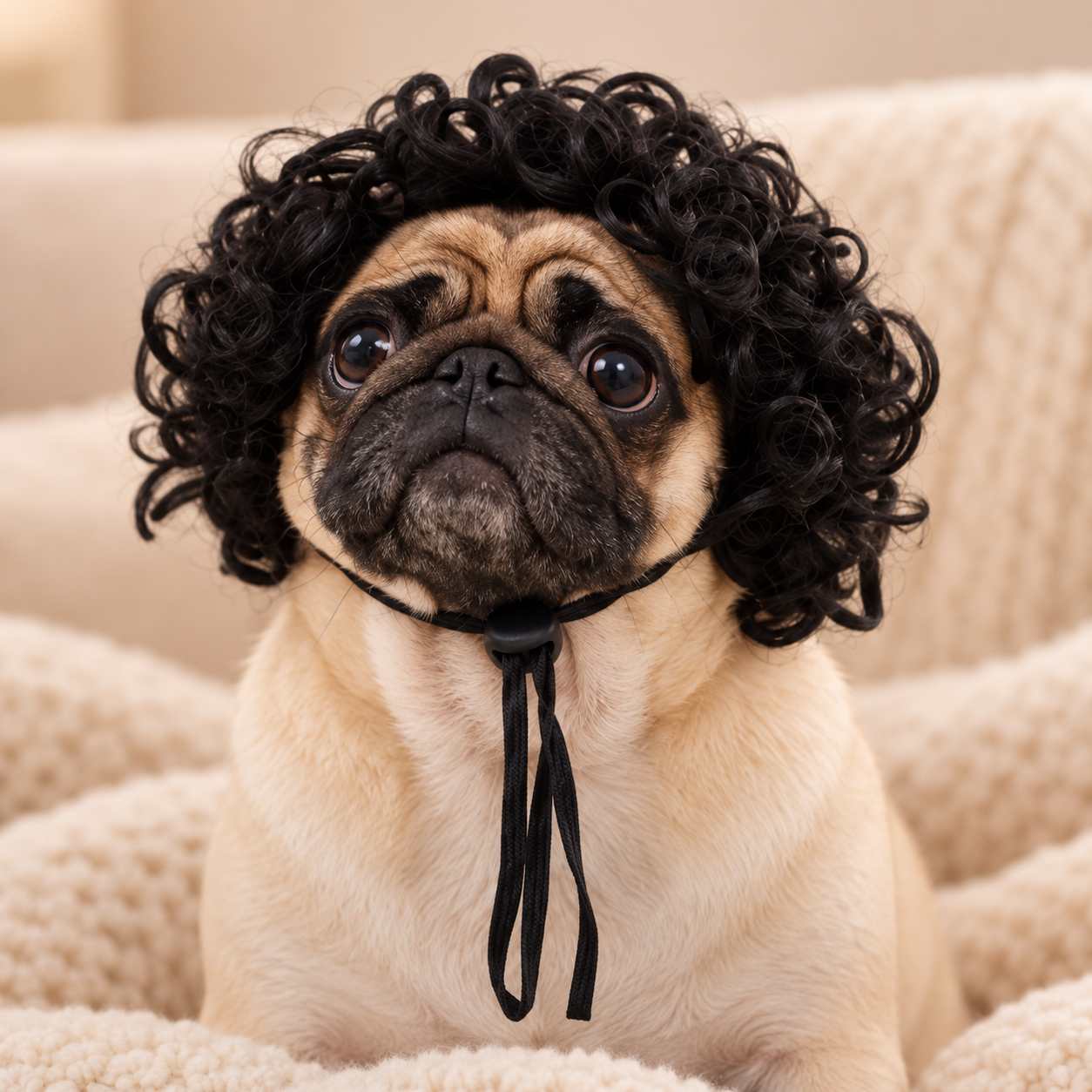 🐾 Stylish Pet Wig – Cute Bob Hairstyle for Photos, Parties & Everyday Fun
