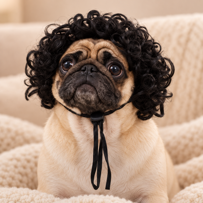 🐾 Stylish Pet Wig – Cute Bob Hairstyle for Photos, Parties & Everyday Fun