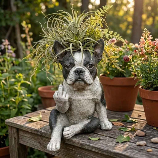 🐶Boston Terrier Planter — Instantly Infuse Your Plants with Personality 🌿