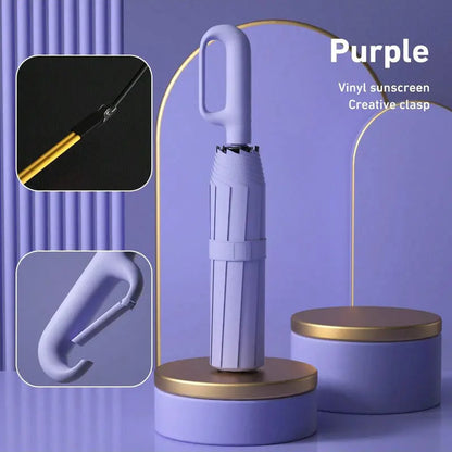 ☔Portable Automatic Folding Umbrella-Windproof Waterproof with Loop Buckle