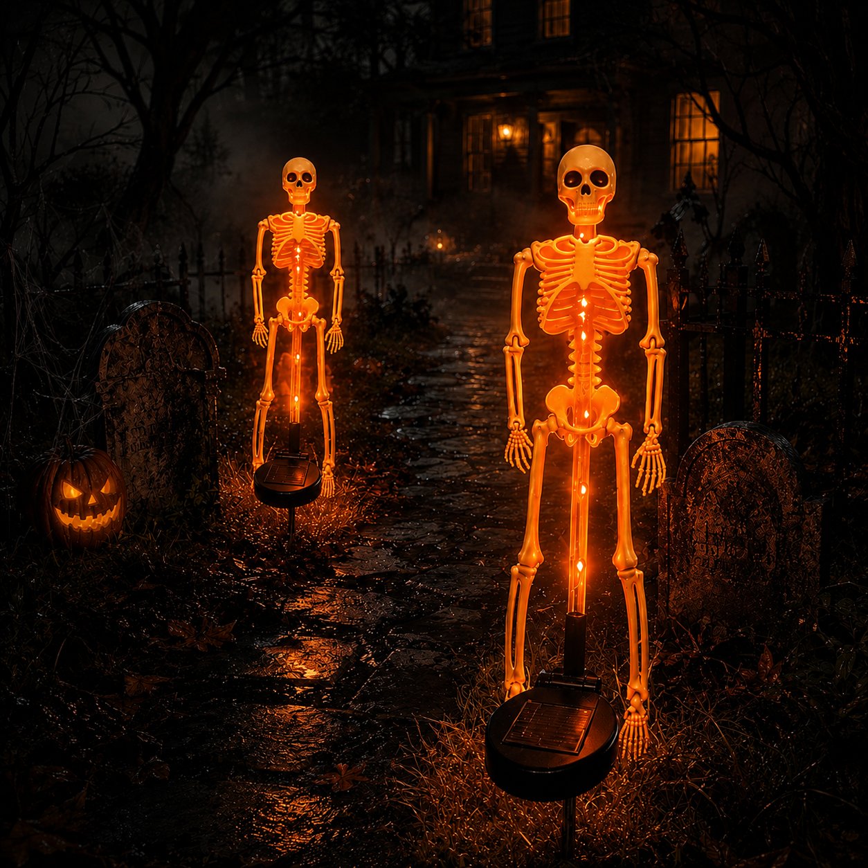 Solar LED Skeleton Yard Stake – Halloween Outdoor Garden Decor