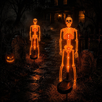 Solar LED Skeleton Yard Stake – Halloween Outdoor Garden Decor