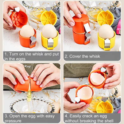 Efficient Egg Cracking Tool, Handy Egg Separator - 2Pack