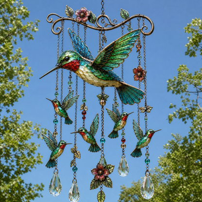 ✨ Last Day 49% OFF 🐦 Graceful Hummingbird Wind Chime 🍃 Add Beauty to Every Breeze