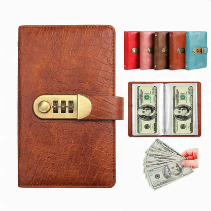 Lockable Cash Savings Album – 100 Pockets for Bills & Money Organization