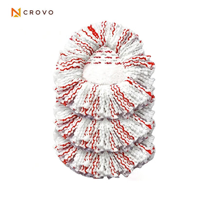 3-Pack Spin Mop Replacement Heads – Microfiber with Built-In Scrub Pads