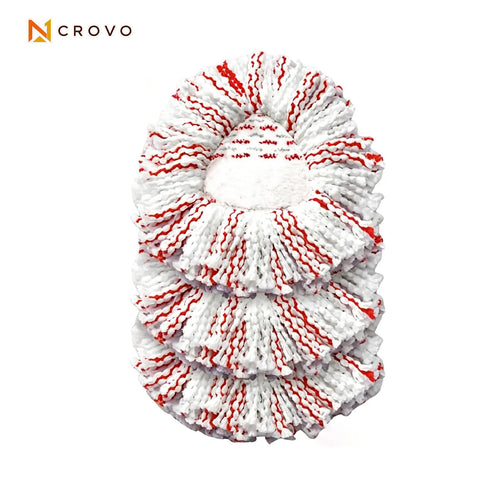 3-Pack Spin Mop Replacement Heads – Microfiber with Built-In Scrub Pads