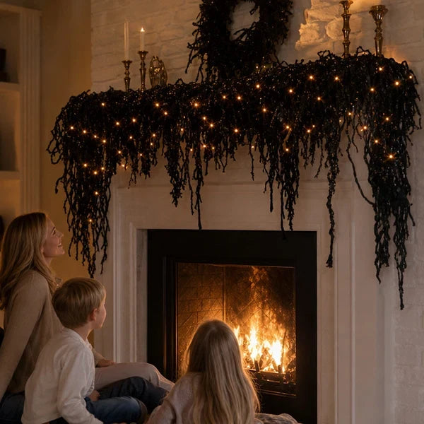 🎃 Spooky Chic: Halloween Fireplace Decor Set 👻