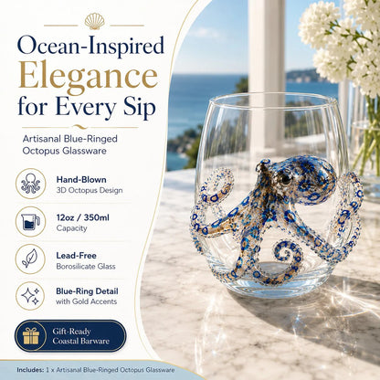⏰Last day Promotion 🔥-🎁The Perfect Beach House Gift🌊3D Ocean Animal Artisan Glassware Collection