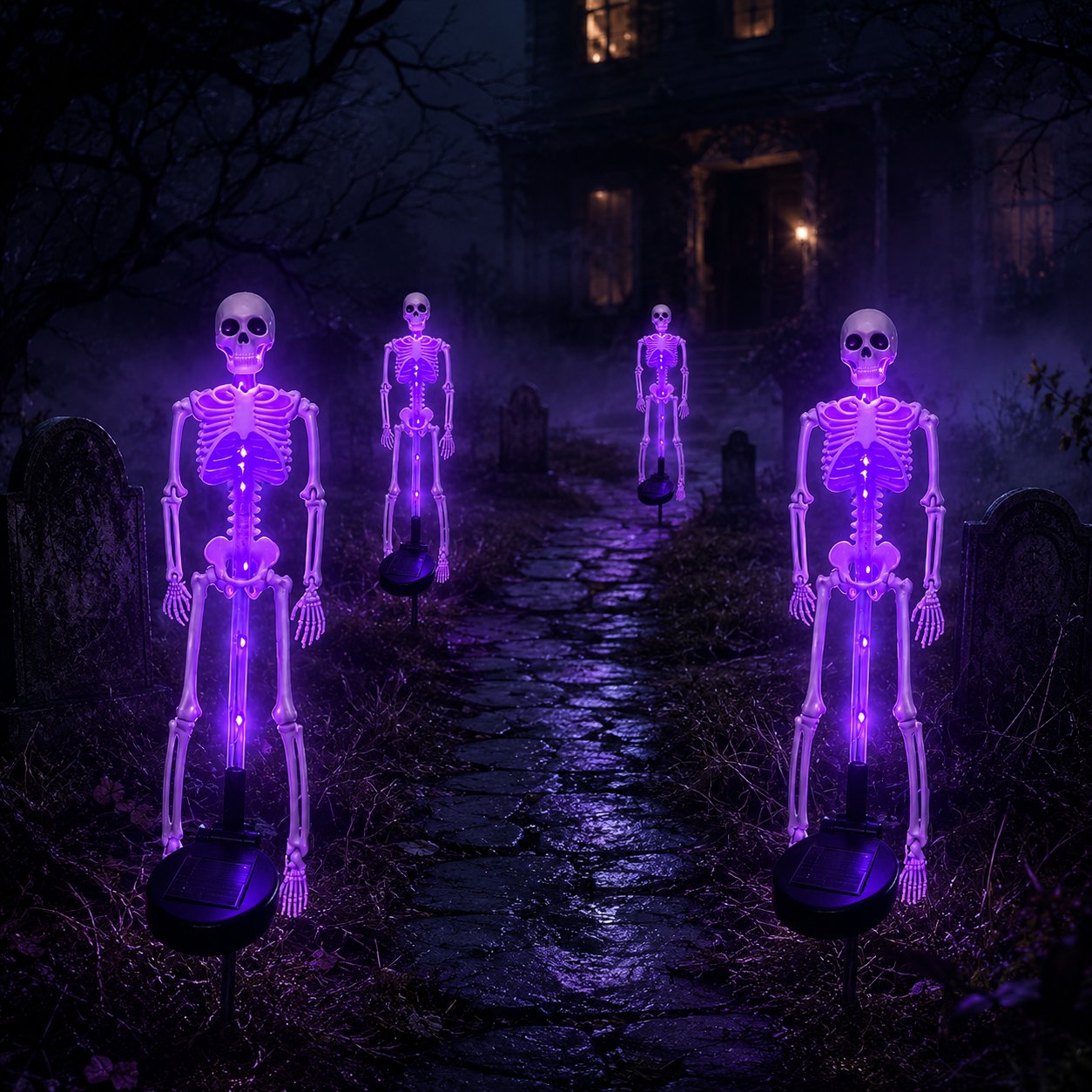 Solar LED Skeleton Yard Stake – Halloween Outdoor Garden Decor
