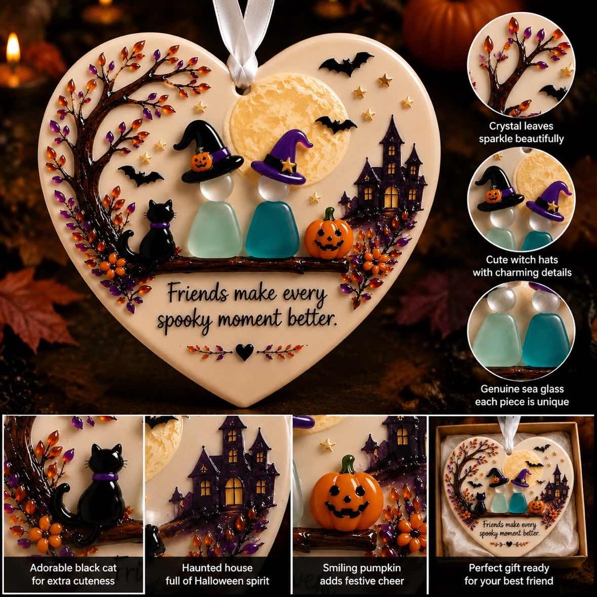 🎃 Halloween Early Bird Sale | 49% OFF🎃 Halloween Friendship Sea Glass Ornament