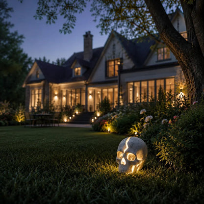 🔥Early Halloween Hot Sale 49% OFF💀 Cracked Skull Solar Garden Light